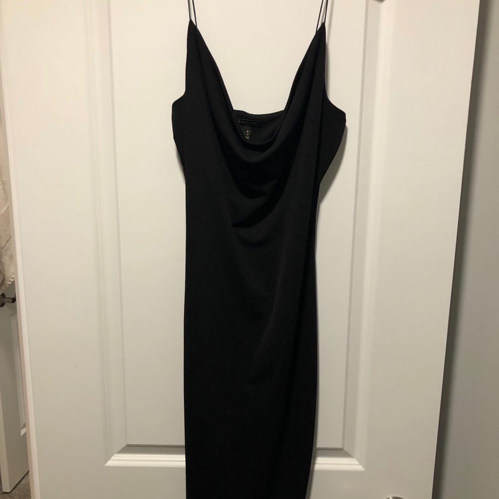 Black spaghetti strap dress